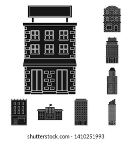 Vector illustration of modern and estate   logo. Set of modern and building stock symbol for web.
