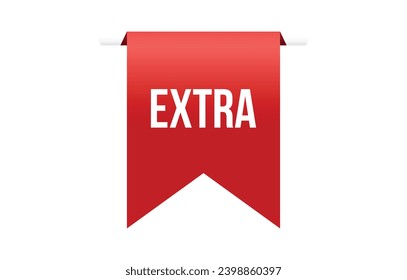 Vector illustration modern Extra banner, Isolated web element.