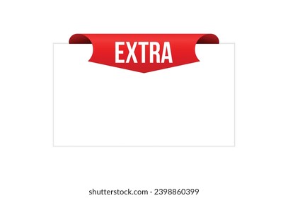Vector illustration modern Extra banner, Isolated web element.