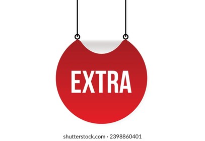 Vector illustration modern Extra banner, Isolated web element.