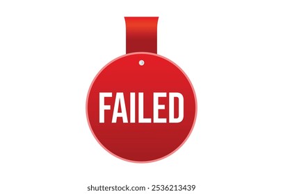 Vector illustration modern failed banner, Isolated web element.