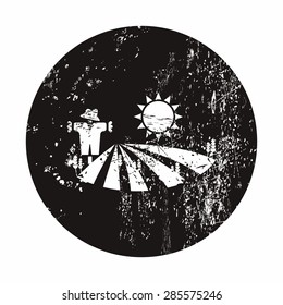 Vector illustration of modern farm icon
