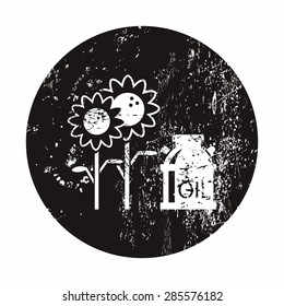 Vector illustration of modern farm icon