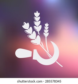 Vector illustration of modern farm icon