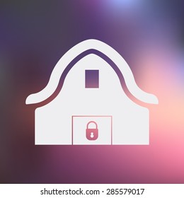 Vector illustration of modern farm icon