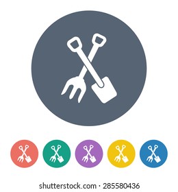 Vector illustration of modern farm icon