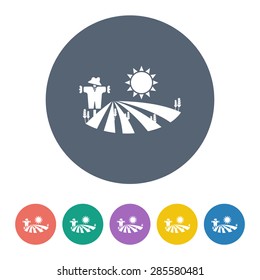 Vector illustration of modern farm icon