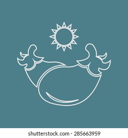 Vector illustration of modern farm icon
