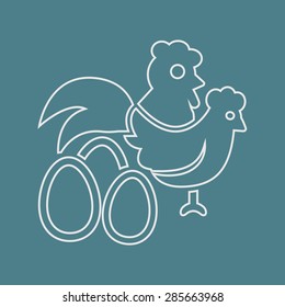 Vector illustration of modern farm icon