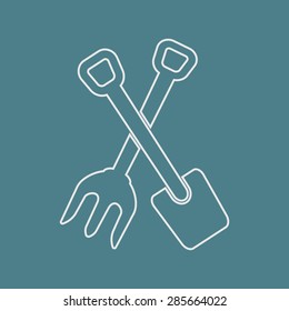 Vector illustration of modern farm icon