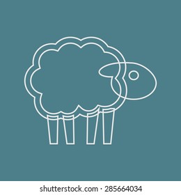 Vector illustration of modern farm icon