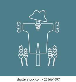 Vector illustration of modern farm icon
