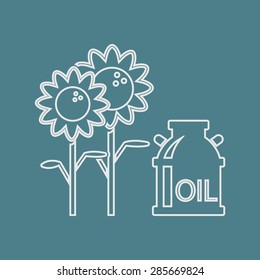 Vector illustration of modern farm icon