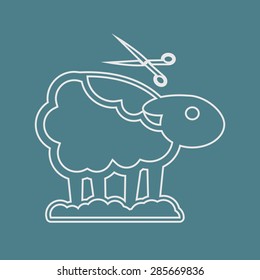 Vector illustration of modern farm icon