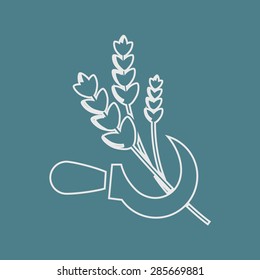Vector illustration of modern farm icon