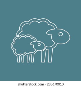 Vector illustration of modern farm icon