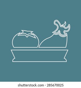 Vector illustration of modern farm icon