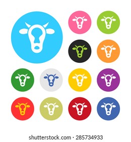 Vector illustration of modern farm icon