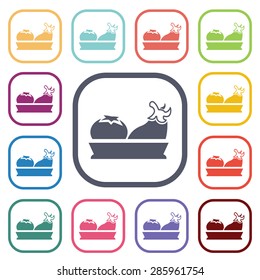 Vector illustration of modern farm icon