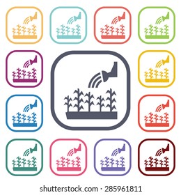 Vector illustration of modern farm icon