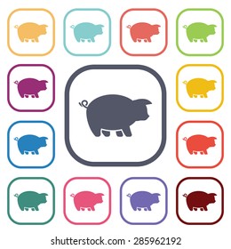 Vector illustration of modern farm icon Vector illustration of modern farm icon