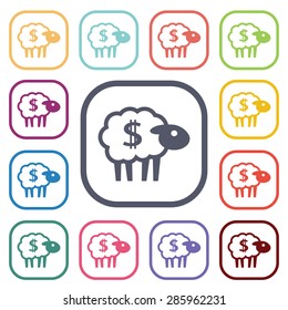 Vector illustration of modern farm icon