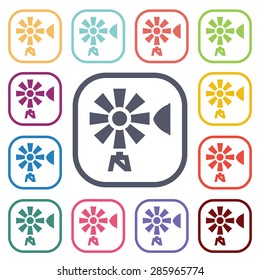 Vector illustration of modern farm icon