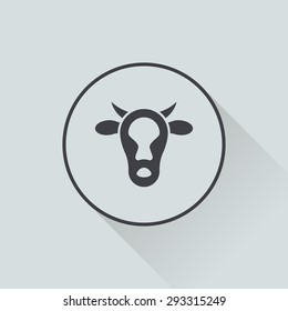 Vector illustration of modern farm icon