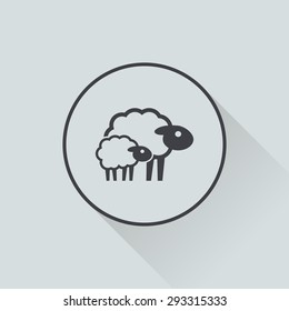 Vector illustration of modern farm icon