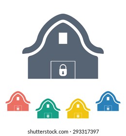 Vector illustration of modern farm icon