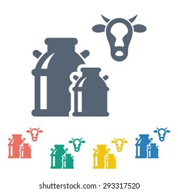 Vector illustration of modern farm icon