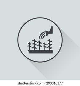 Vector illustration of modern farm icon