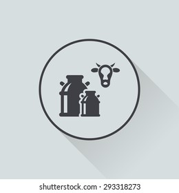 Vector illustration of modern farm icon
