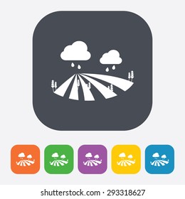 Vector illustration of modern farm icon