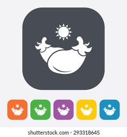 Vector illustration of modern farm icon