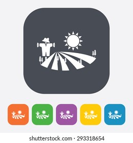 Vector illustration of modern farm icon