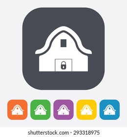 Vector illustration of modern farm icon