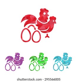Vector illustration of modern farm icon