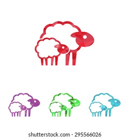 Vector illustration of modern farm icon