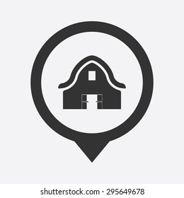 Vector illustration of modern farm icon