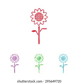 Vector illustration of modern farm icon