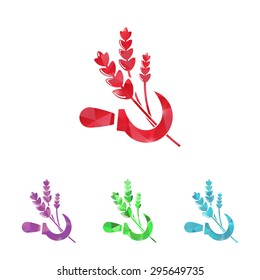 Vector illustration of modern farm icon