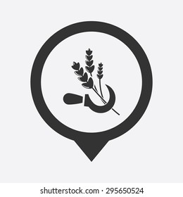 Vector illustration of modern farm icon