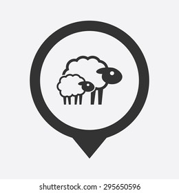 Vector illustration of modern farm icon