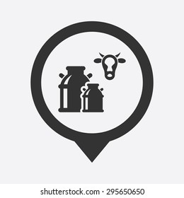 Vector illustration of modern farm icon