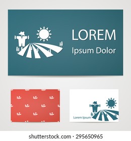 Vector illustration of modern farm icon Vector illustration of modern farm icon