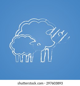 Vector illustration of modern farm icon