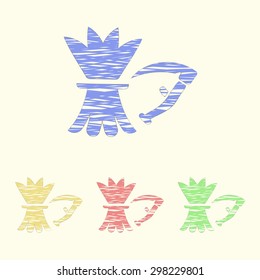 Vector illustration of modern farm icon