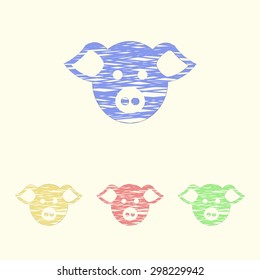 Vector illustration of modern farm icon