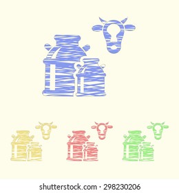 Vector illustration of modern farm icon